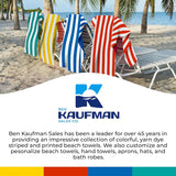 Bright Colored Beach Towels | 100% Cotton Oversized Large Beach Towel | Cabana Striped Towels for Beach/Pool/Hot Tub | Lightweight Velour Beach Towels Set | 30" x 60" | 4 Pack