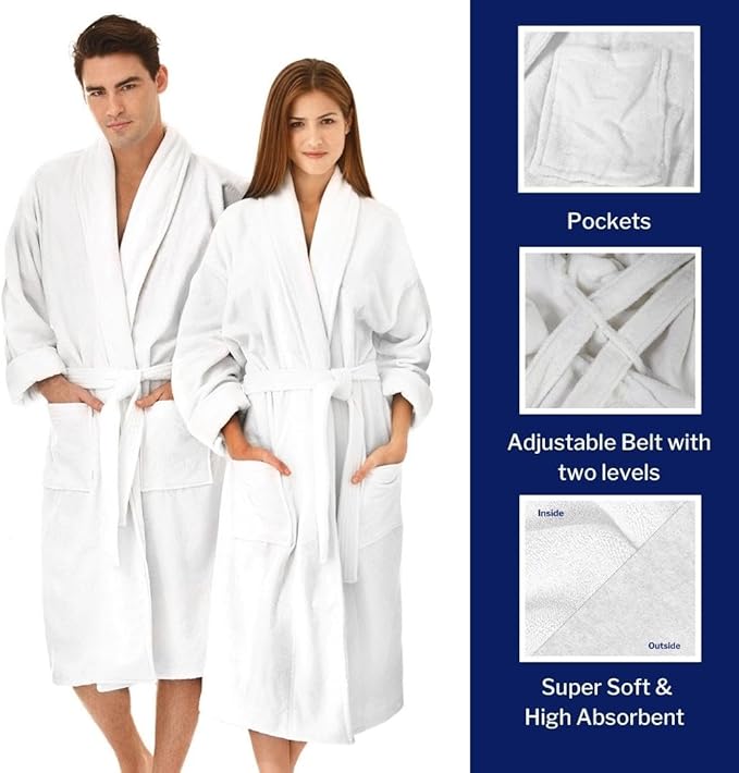 Personalized Couples Robe Set with Matching Towel (4-Piece)