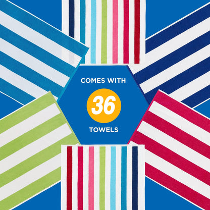 Terry Cabana Striped Beach Towels