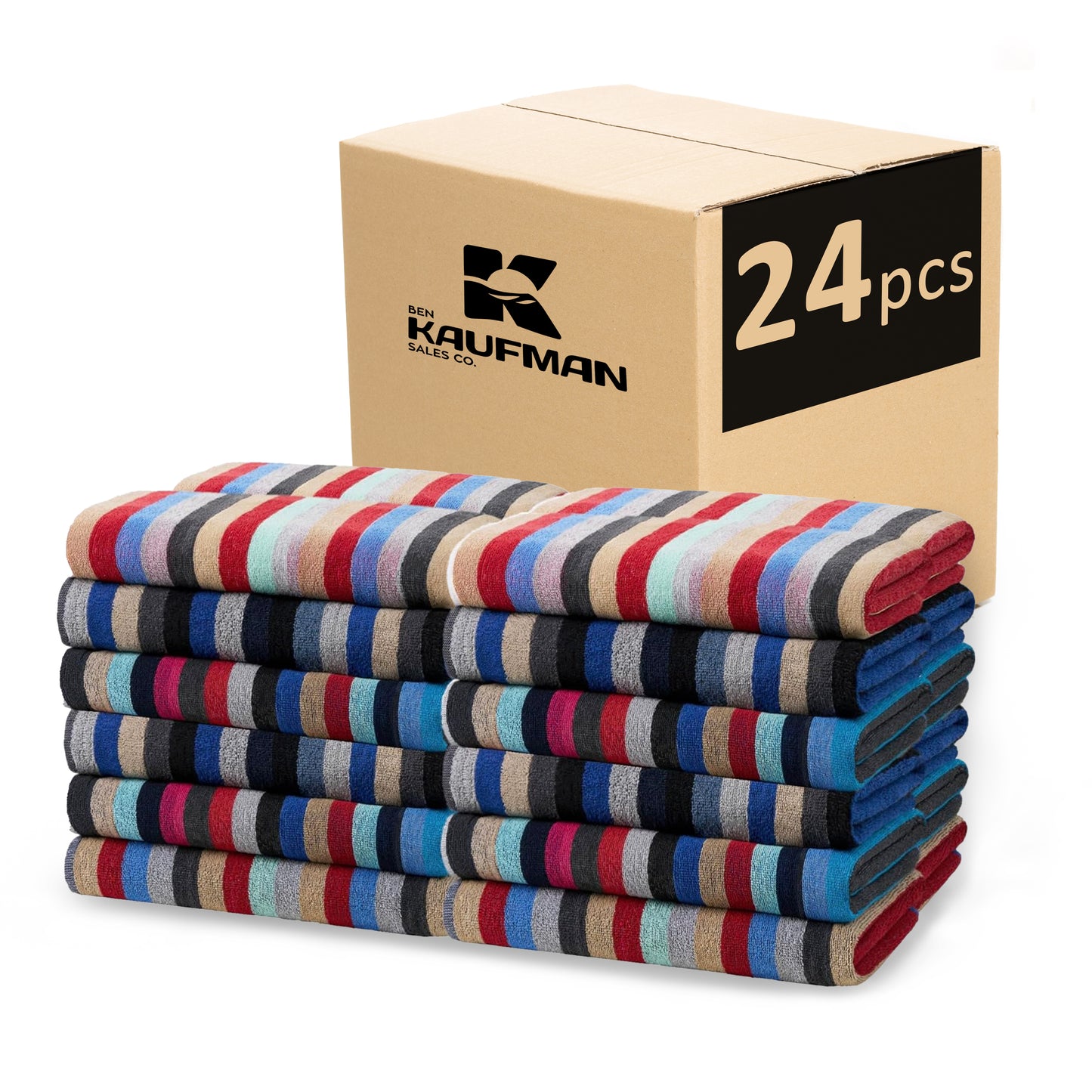 Terry Royal Striped Beach Towels