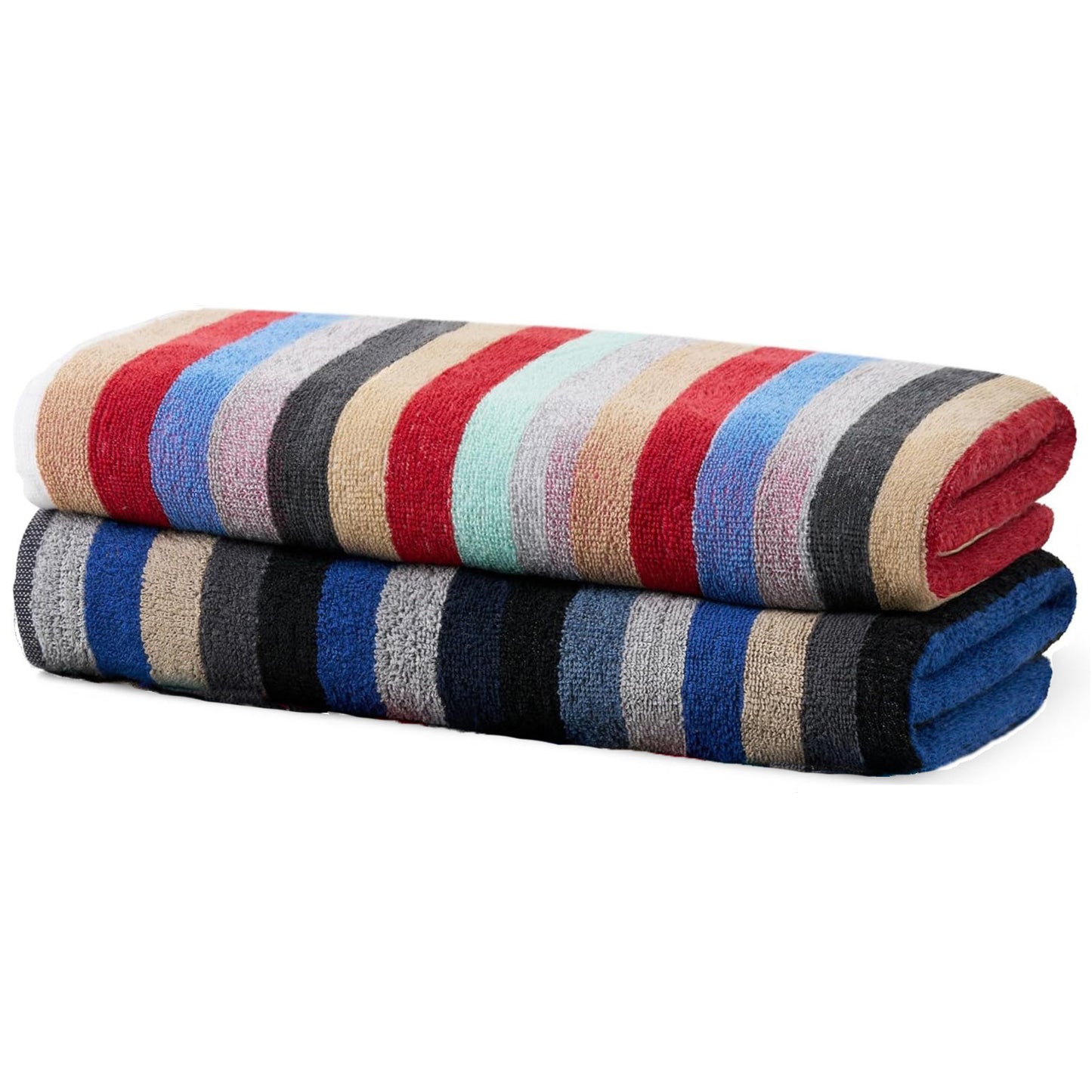 Terry Royal Striped Beach Towels