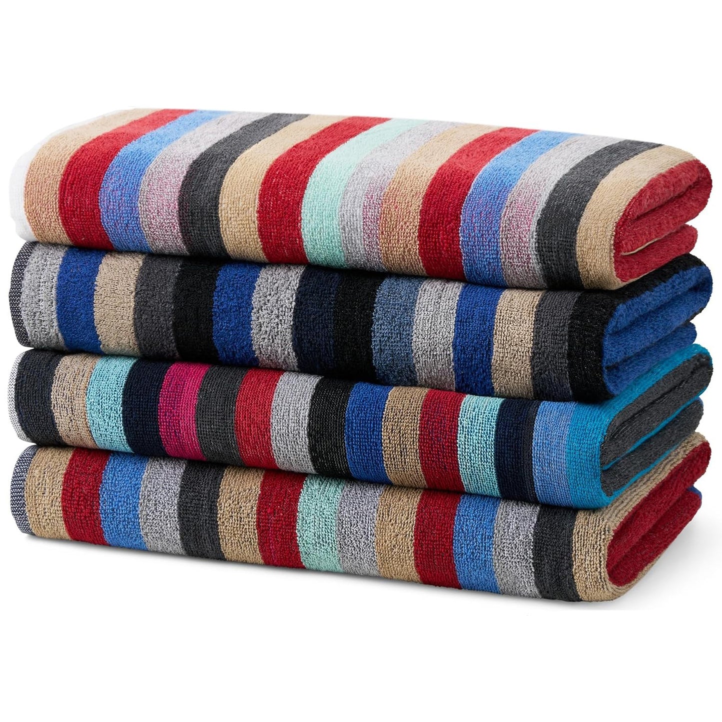 Terry Royal Striped Beach Towels