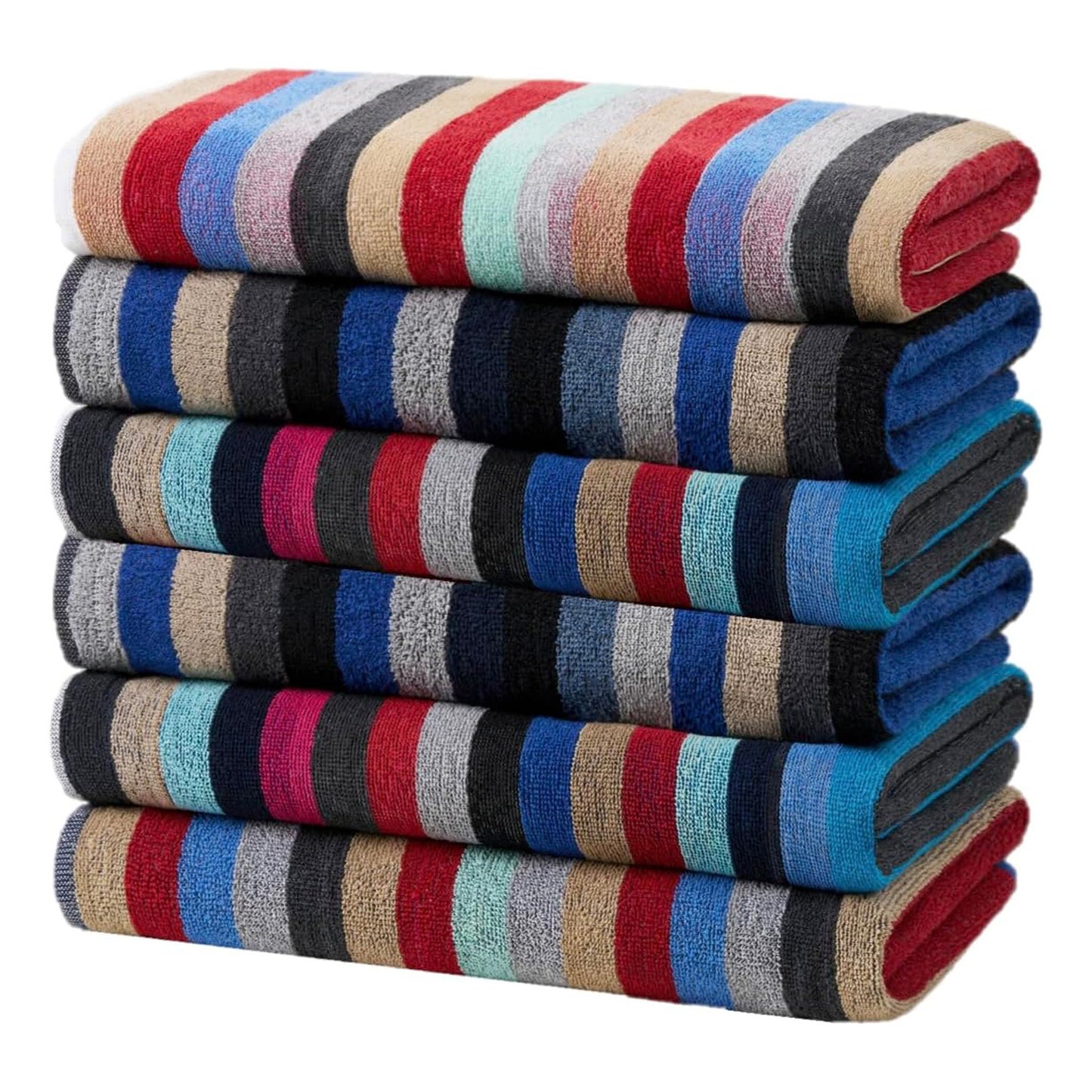 Terry Royal Striped Beach Towels