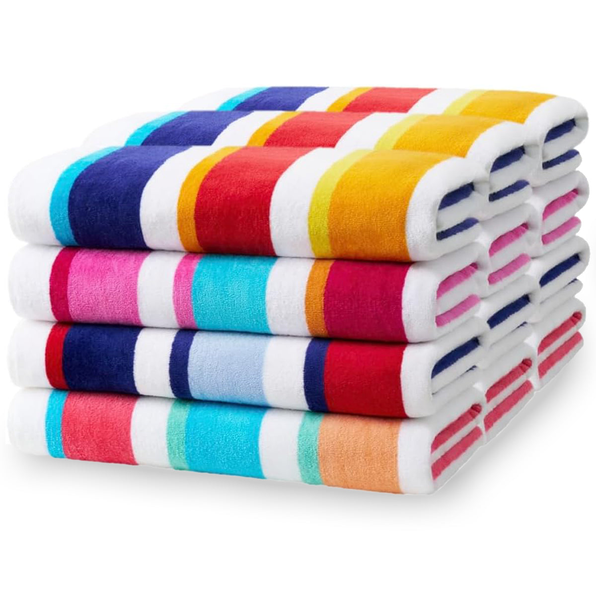 Joey Velour Stripe Beach Towels