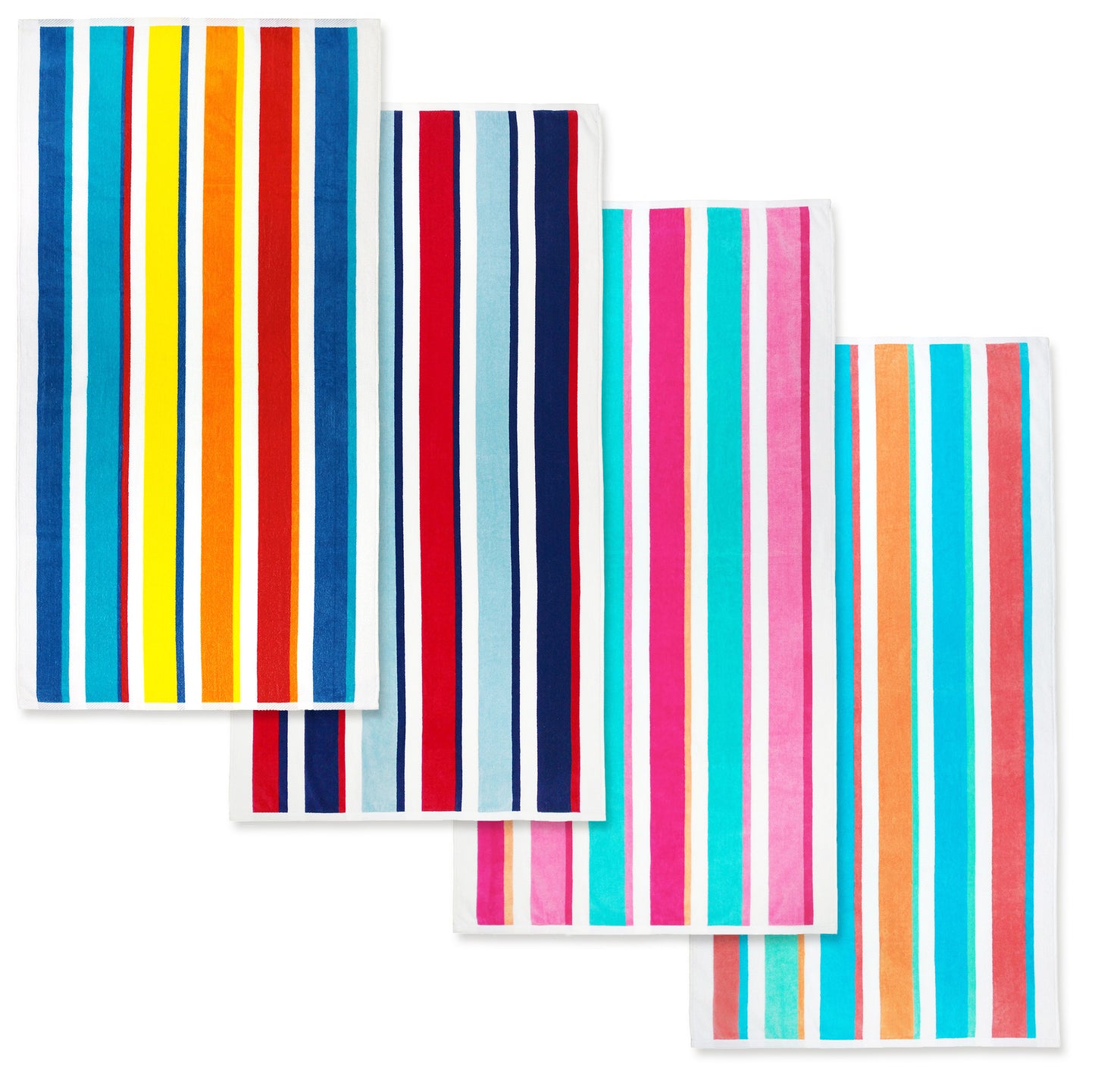 Joey Velour Stripe Beach Towels