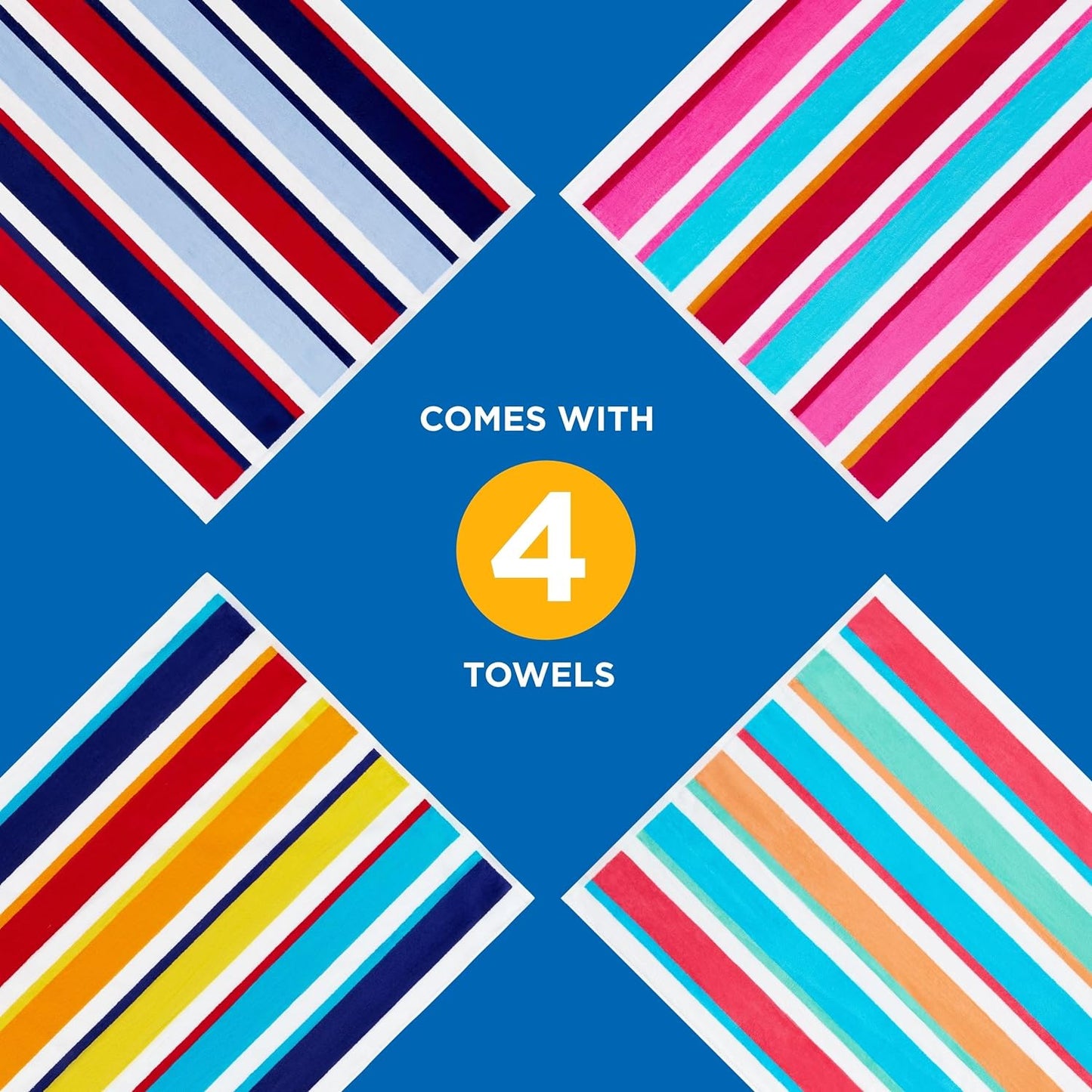 Joey Velour Stripe Beach Towels