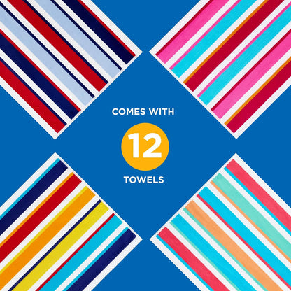 Joey Velour Stripe Beach Towels