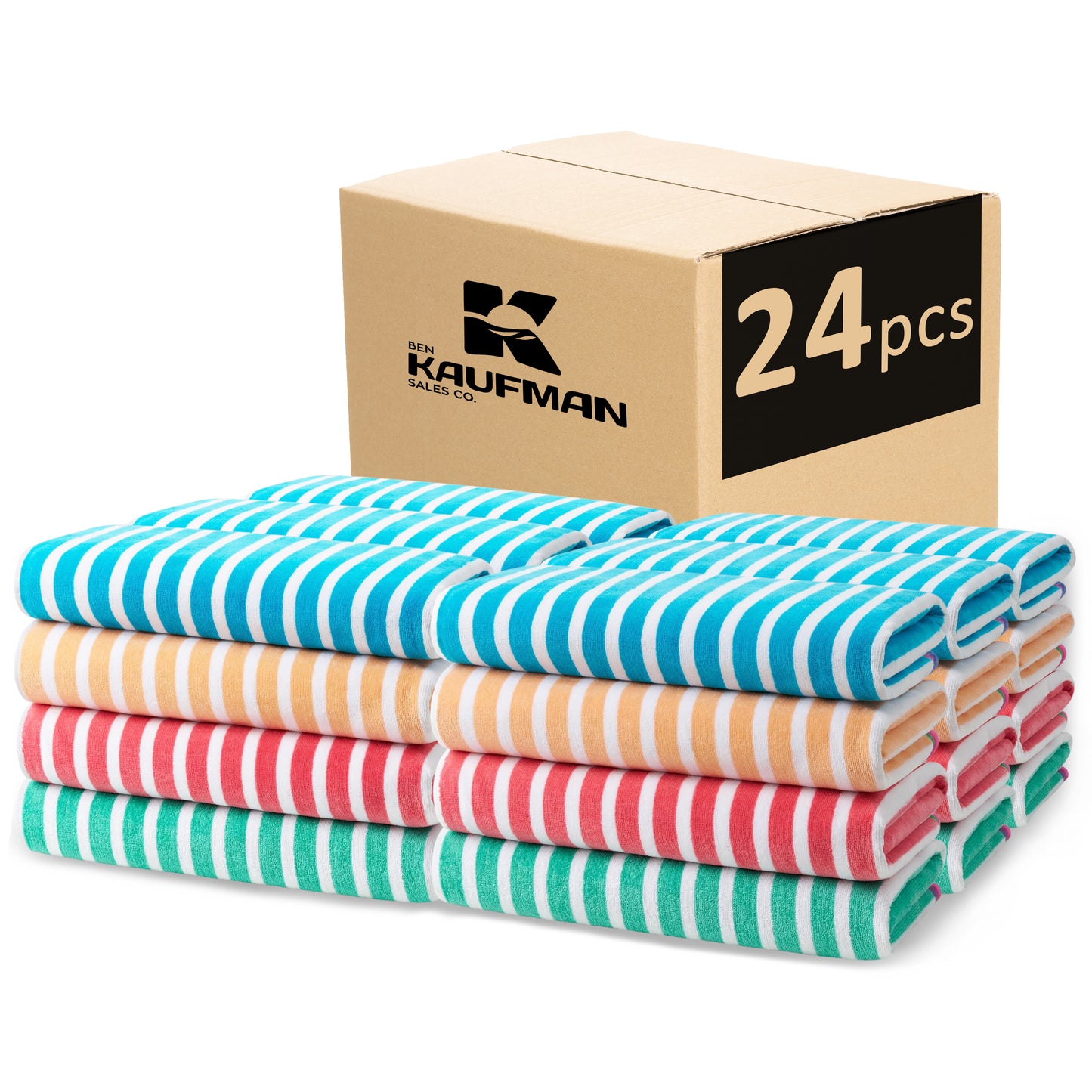 Racing Velour Cabana Stripe Beach Towels