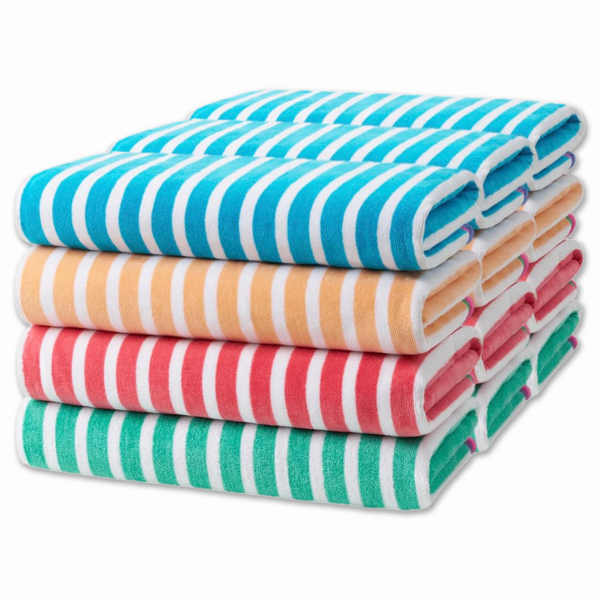 Racing Velour Cabana Stripe Beach Towels