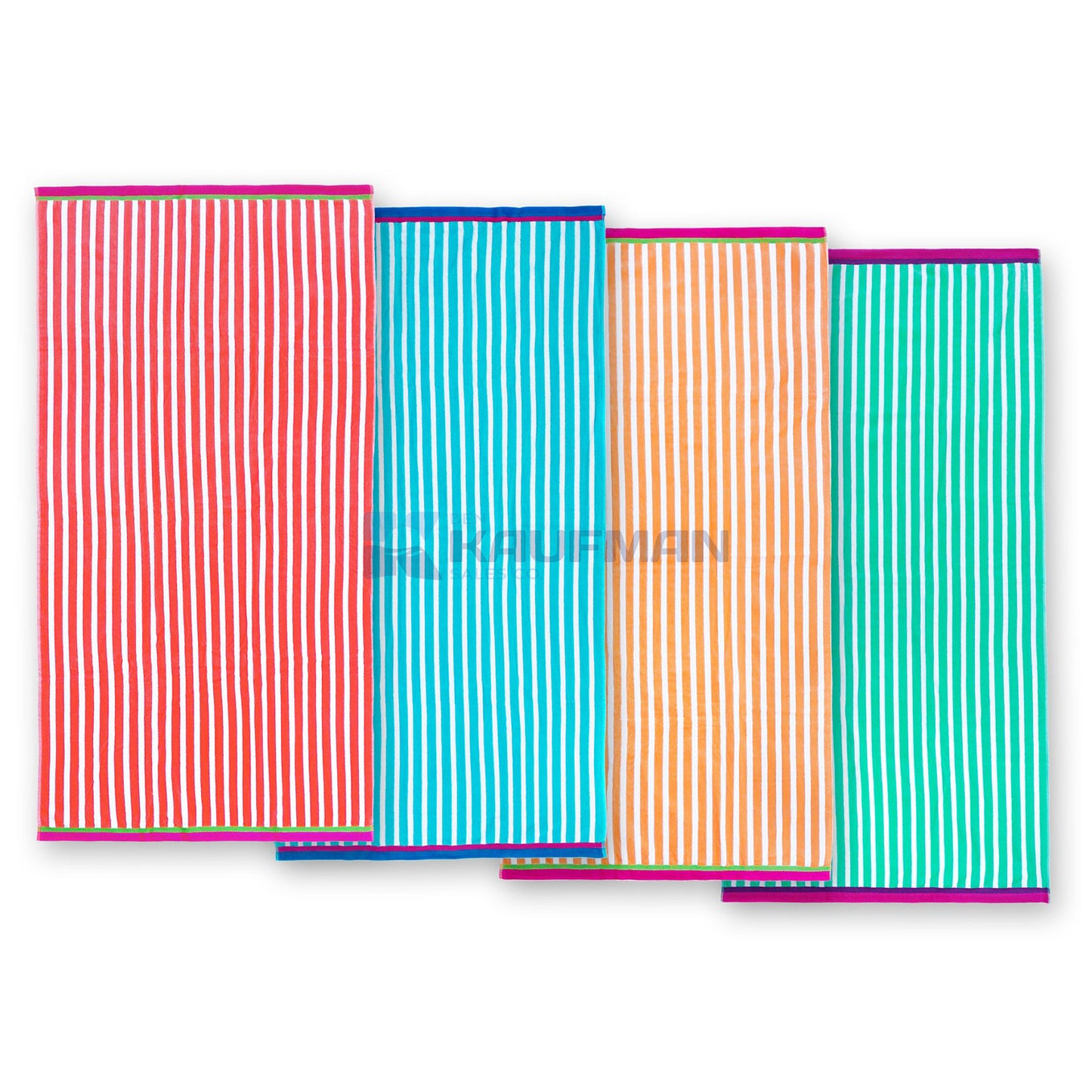 Racing Velour Cabana Stripe Beach Towels