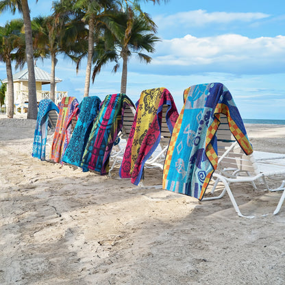 Promo Jacquard Terry Striped Beach Towels