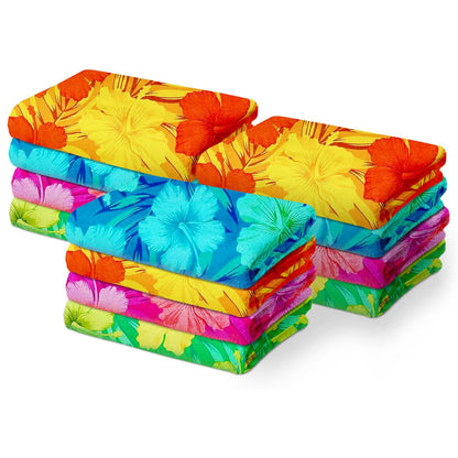 Colorful Hibiscus Printed Terry Beach Towels