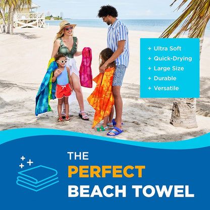 Colorful Hibiscus Printed Terry Beach Towels