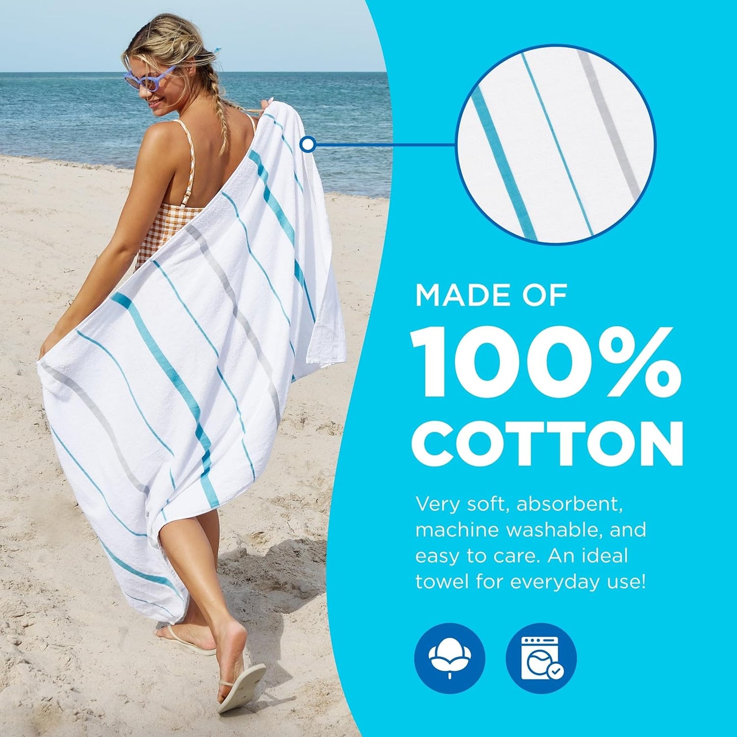 Sailor Stripes Terry Beach Towels