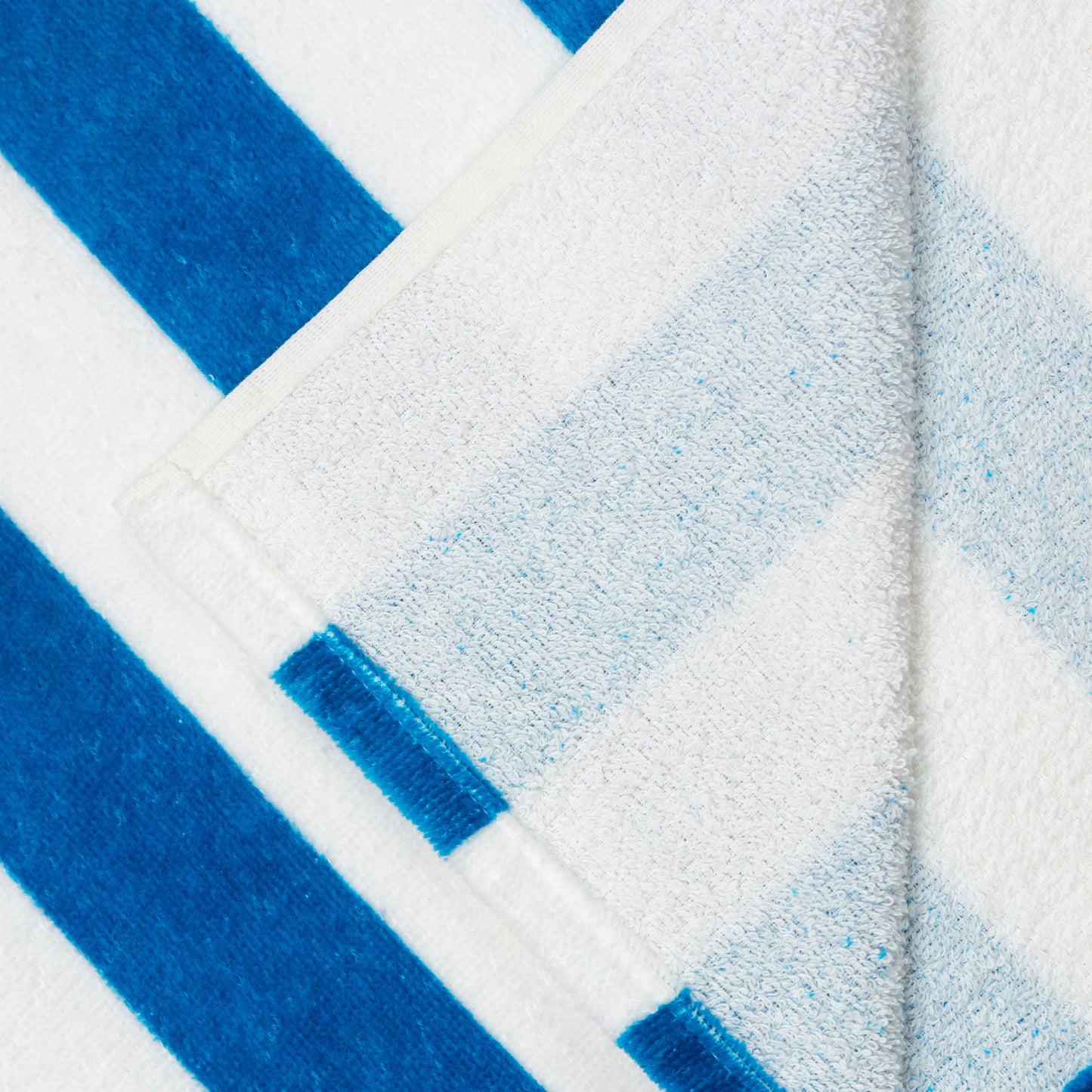 Velour White Cabana Stripe Beach Towels