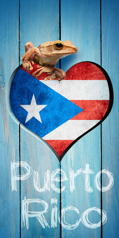 LOVE PUERTO RICO PRINTED TOWEL