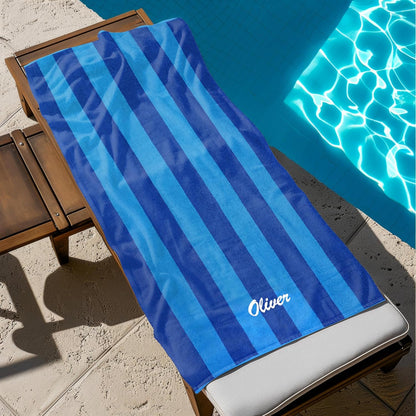 30in x 60in Personalized Velour Beach and Pool Towel