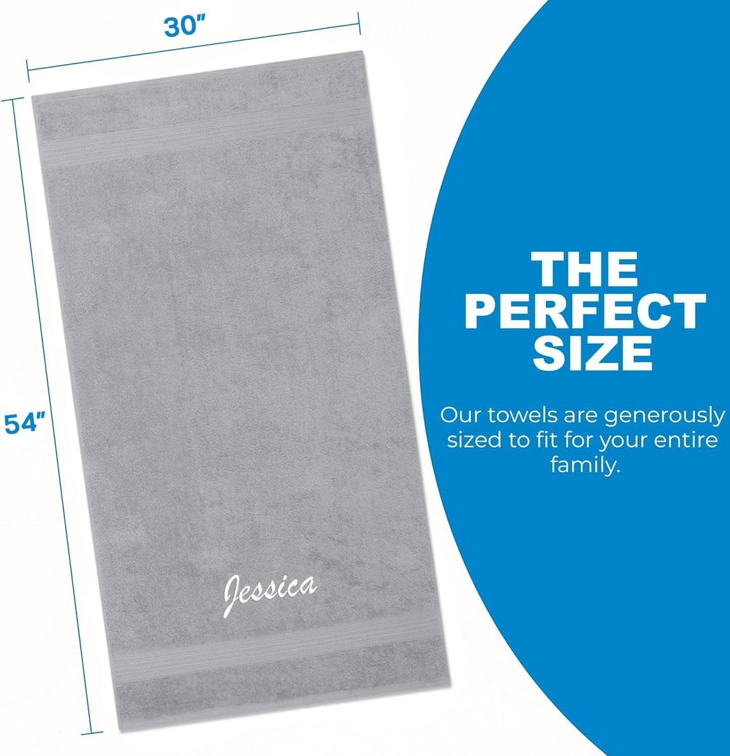 30in x 60in Personalized Velour Beach and Pool Towel