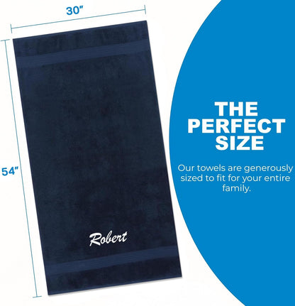 30in x 60in Personalized Velour Beach and Pool Towel