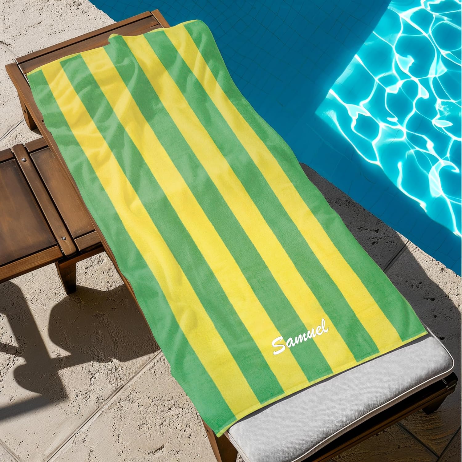 30in x 60in Personalized Velour Beach and Pool Towel