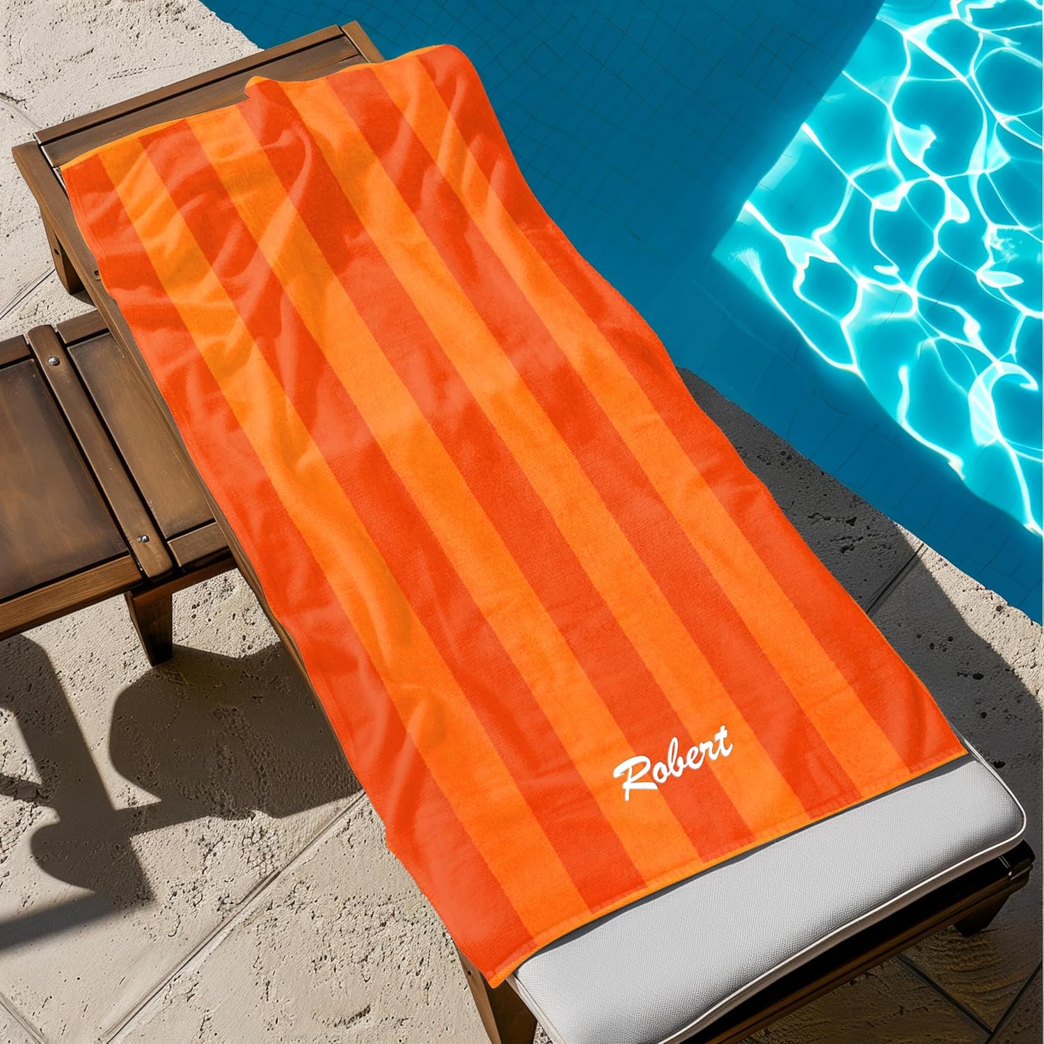 30in x 60in Personalized Velour Beach and Pool Towel
