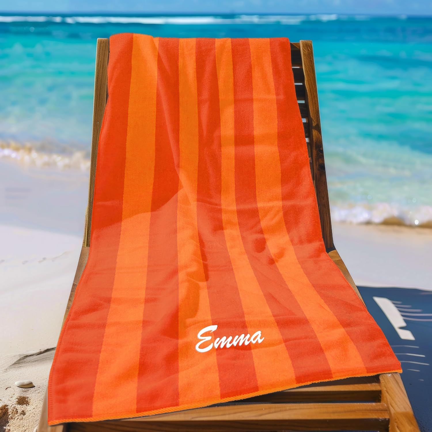 30in x 60in Personalized Velour Beach and Pool Towel