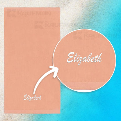 30in x 60in Personalized Velour Beach and Pool Towel