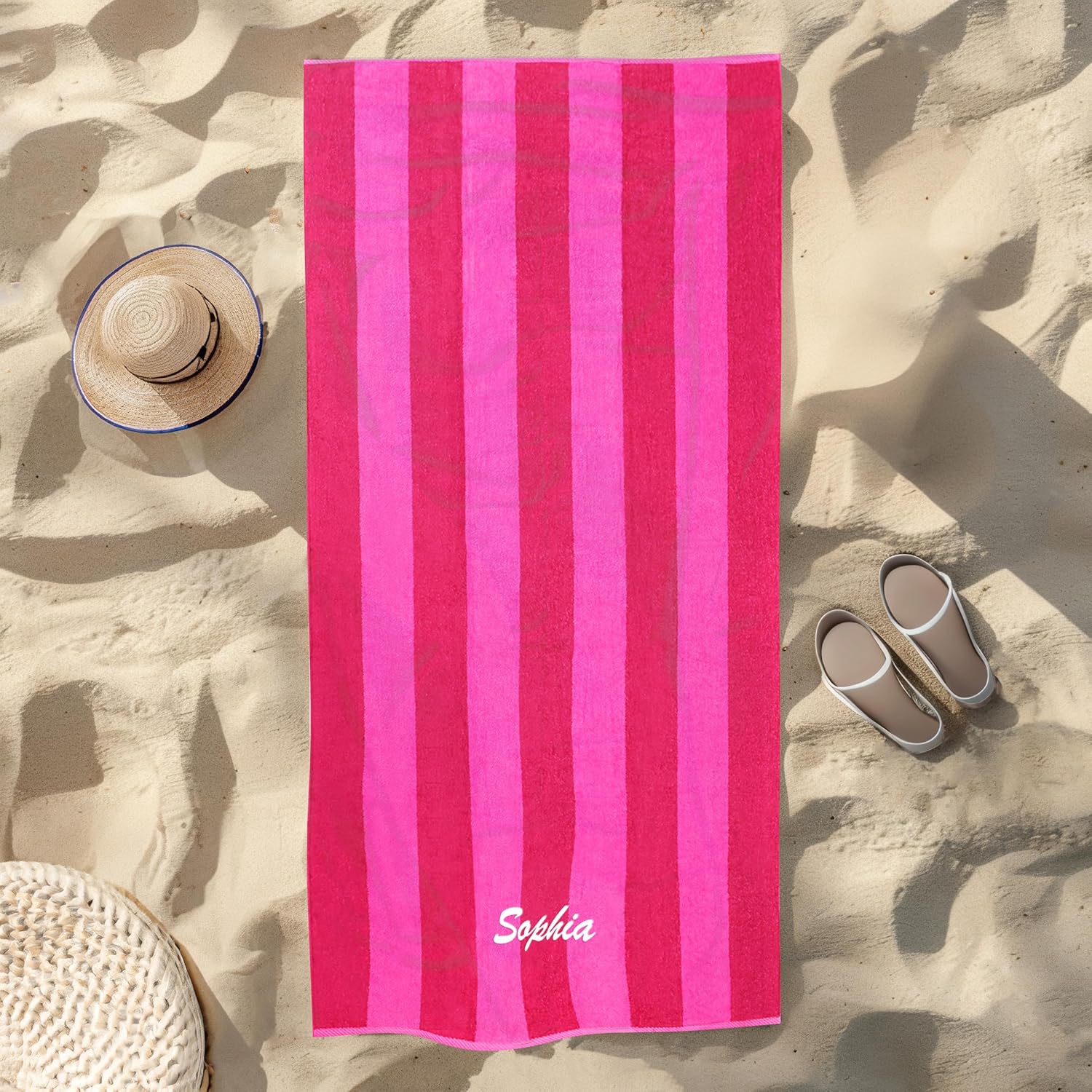 30in x 60in Personalized Velour Beach and Pool Towel