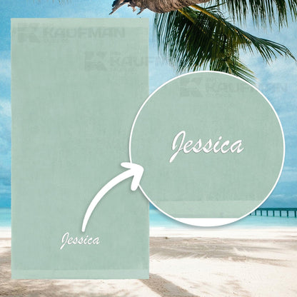 30in x 60in Personalized Velour Beach and Pool Towel