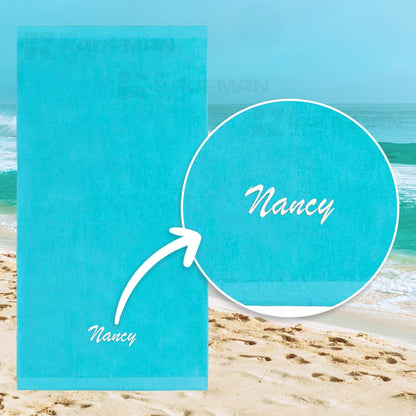 30in x 60in Personalized Velour Beach and Pool Towel