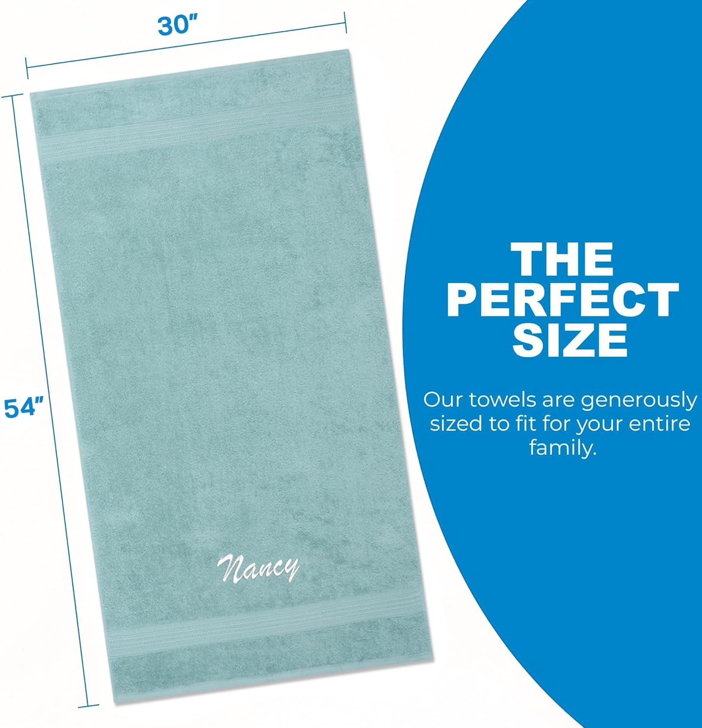 30in x 60in Personalized Velour Beach and Pool Towel