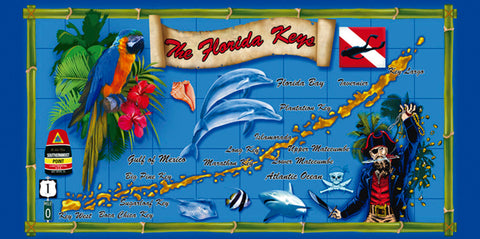FLORIDA KEYS MAP TOWEL KW-12pk