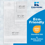 Luxury 100% Cotton Towels | 6 Piece Bath Towel Set | 2 Bath Towels (54 in x 30 in), 2 Hand Towels (16 x 28), 2 Washcloths (13 x 13) | Soft, Absorbent Towels for Bathroom