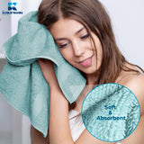 Luxury 100% Cotton Towels | 6 Piece Bath Towel Set | 2 Bath Towels (54 in x 30 in), 2 Hand Towels (16 x 28), 2 Washcloths (13 x 13) | Soft, Absorbent Towels for Bathroom