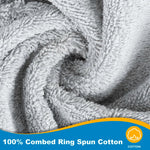 Luxury 100% Cotton Towels | 6 Piece Bath Towel Set | 2 Bath Towels (54 in x 30 in), 2 Hand Towels (16 x 28), 2 Washcloths (13 x 13) | Soft, Absorbent Towels for Bathroom