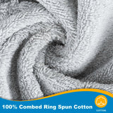 Luxury 100% Cotton Towels | 6 Piece Bath Towel Set | 2 Bath Towels (54 in x 30 in), 2 Hand Towels (16 x 28), 2 Washcloths (13 x 13) | Soft, Absorbent Towels for Bathroom