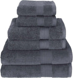 Luxury 100% Cotton Towels | 6 Piece Bath Towel Set | 2 Bath Towels (54 in x 30 in), 2 Hand Towels (16 x 28), 2 Washcloths (13 x 13) | Soft, Absorbent Towels for Bathroom