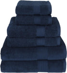 Luxury 100% Cotton Towels | 6 Piece Bath Towel Set | 2 Bath Towels (54 in x 30 in), 2 Hand Towels (16 x 28), 2 Washcloths (13 x 13) | Soft, Absorbent Towels for Bathroom