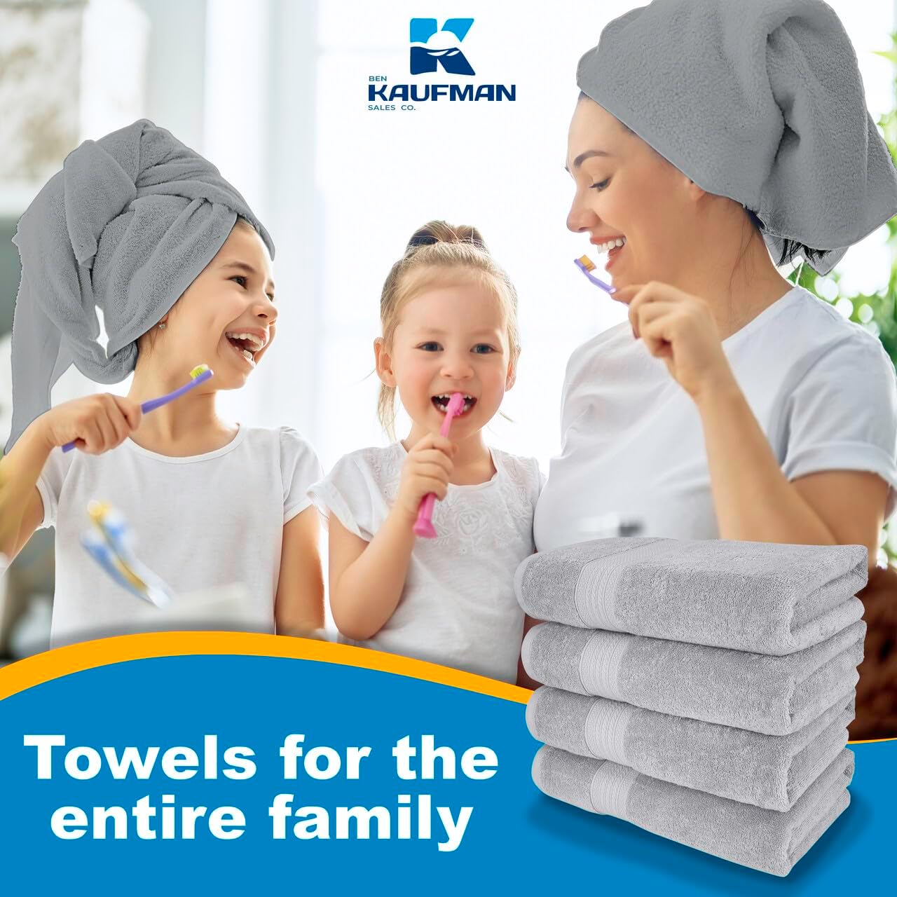 4 Piece 100% Cotton Bath Towel Set | 54 x 30 in | 4 Luxury Bath Towels | Highly Absorbent & Quick Dry Towel | Thick & Soft Premium Bath Towels for Bathroom