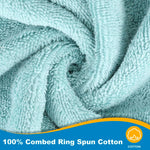 Luxury 100% Cotton Towels | 6 Piece Bath Towel Set | 2 Bath Towels (54 in x 30 in), 2 Hand Towels (16 x 28), 2 Washcloths (13 x 13) | Soft, Absorbent Towels for Bathroom