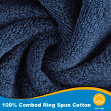 Luxury 100% Cotton Towels | 6 Piece Bath Towel Set | 2 Bath Towels (54 in x 30 in), 2 Hand Towels (16 x 28), 2 Washcloths (13 x 13) | Soft, Absorbent Towels for Bathroom