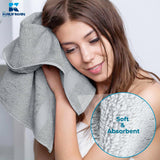Luxury 100% Cotton Towels | 6 Piece Bath Towel Set | 2 Bath Towels (54 in x 30 in), 2 Hand Towels (16 x 28), 2 Washcloths (13 x 13) | Soft, Absorbent Towels for Bathroom