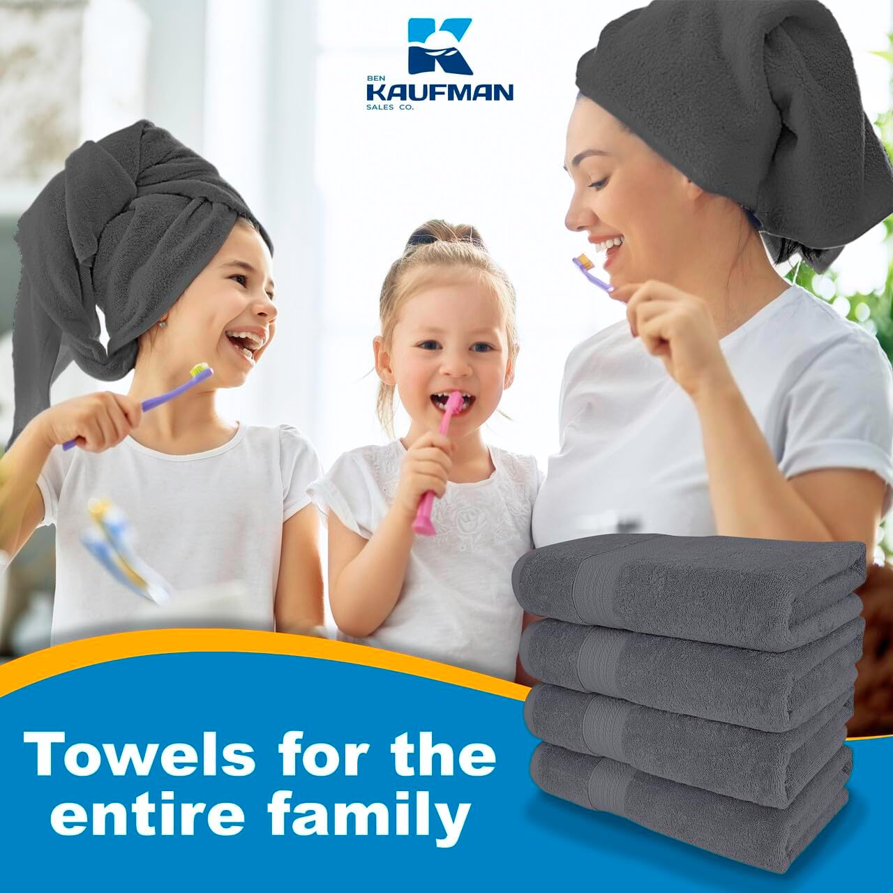 4 Piece 100% Cotton Bath Towel Set | 54 x 30 in | 4 Luxury Bath Towels | Highly Absorbent & Quick Dry Towel | Thick & Soft Premium Bath Towels for Bathroom