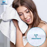 Luxury 100% Cotton Towels | 6 Piece Bath Towel Set | 2 Bath Towels (54 in x 30 in), 2 Hand Towels (16 x 28), 2 Washcloths (13 x 13) | Soft, Absorbent Towels for Bathroom