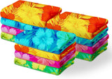 Colorful Hibiscus Beach Towels | 100% Cotton with Ends Hemmed | 30" x 60" | Colorful Soft & Absorbent Pool Towels for Adults and Kids | Fiber Reactive | 4 Pack