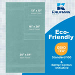 Luxury 100% Cotton Towels | 6 Piece Bath Towel Set | 2 Bath Towels (54 in x 30 in), 2 Hand Towels (16 x 28), 2 Washcloths (13 x 13) | Soft, Absorbent Towels for Bathroom