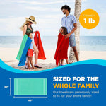 Cotton Multicolored Beach Towels - 6 Colors | Absorbent, Quick Drying, Oversized (34 x 64) Lightweight, Durable - Pool, Camping & Picnics