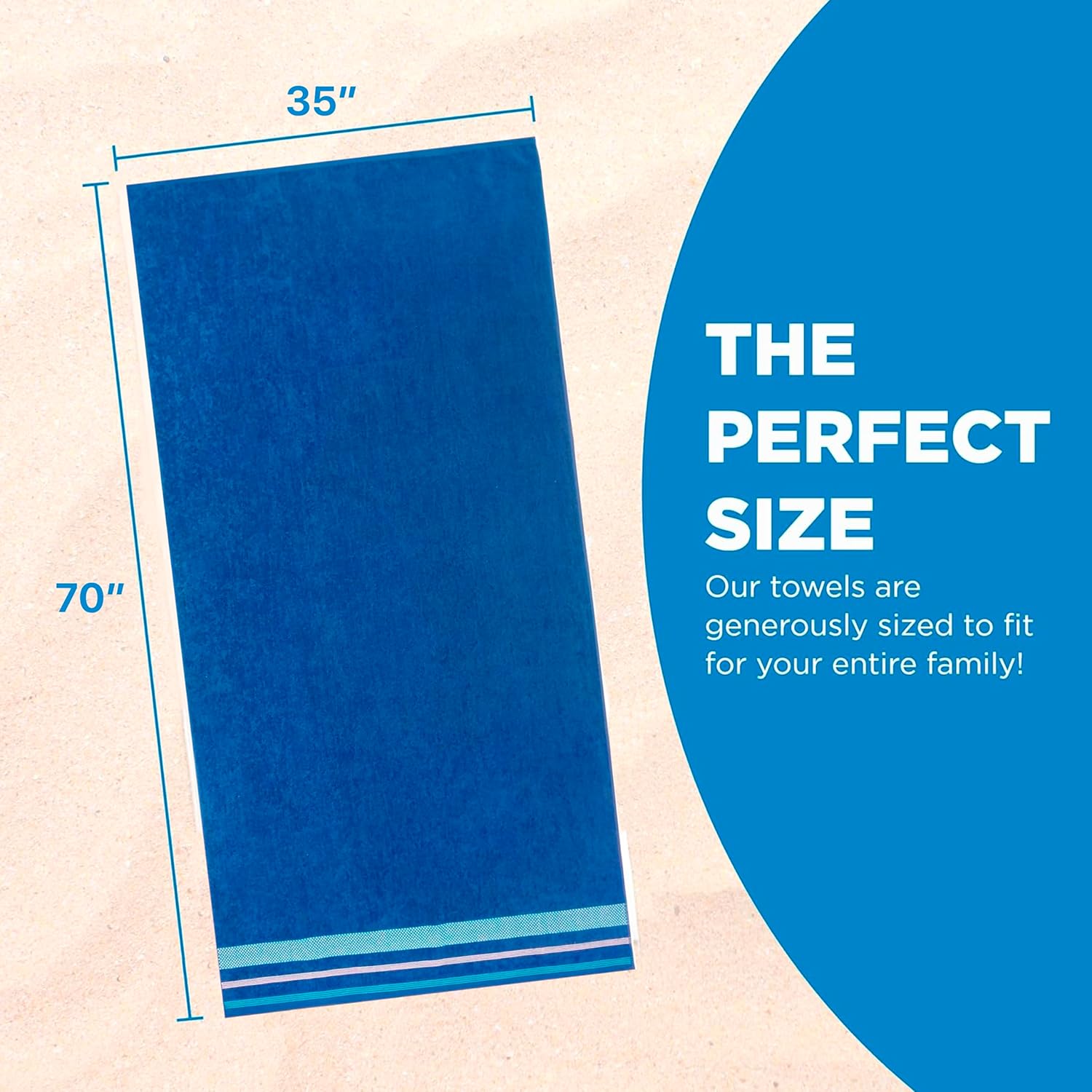 Kaufman Oversized Velour Beach Towels