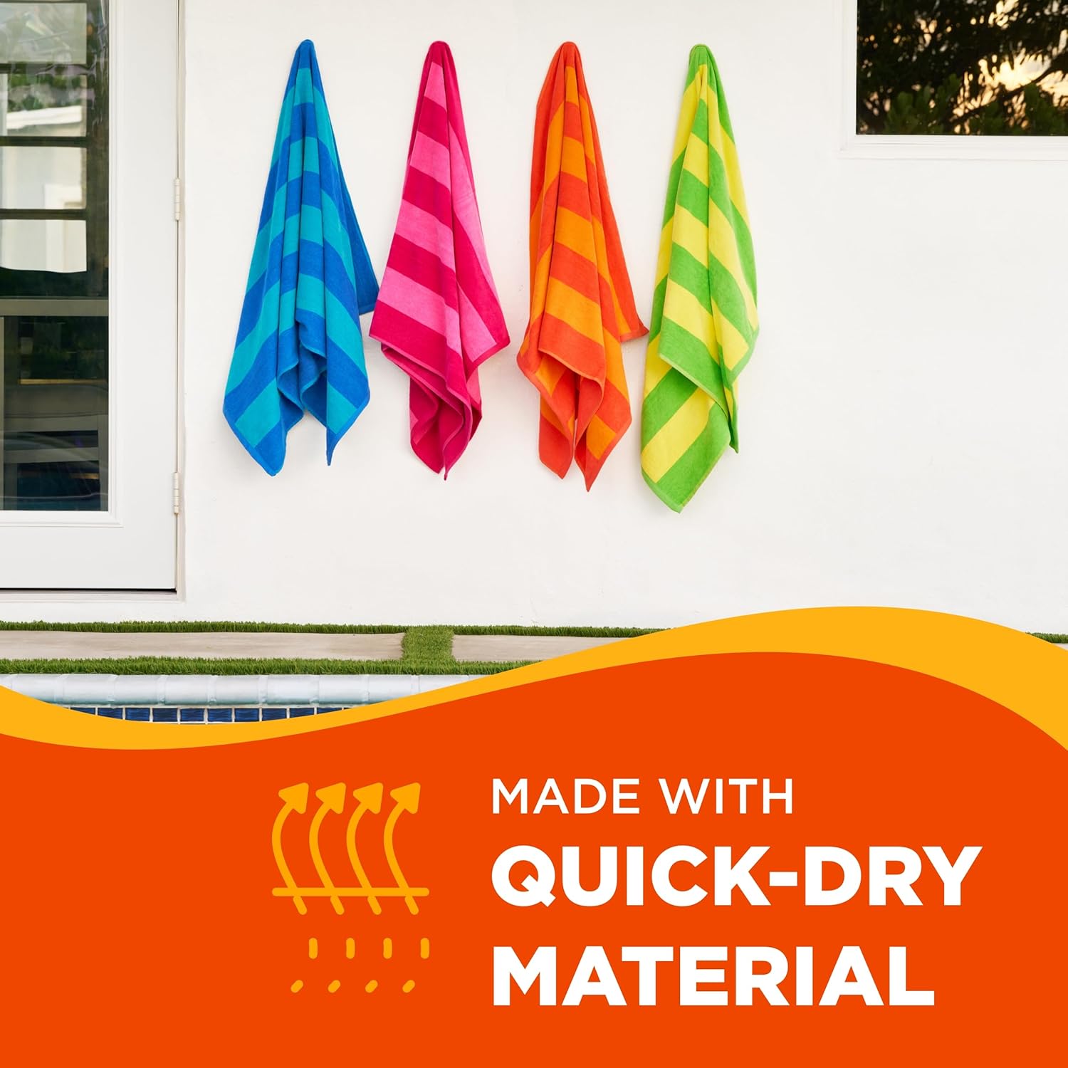 Velour Stripe Beach Towels