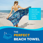 Terry Beach & Pool Towel - Large Cotton Towels for Pool, Beach, Bath, Gym & More - Soft, Absorbent & Oversized Beach Towel Bundle - Multipack with Assorted Colors - 30” x 60” - 4 Pack
